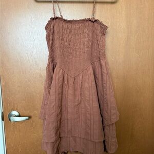 Wild Fable Rust Smocked Dress